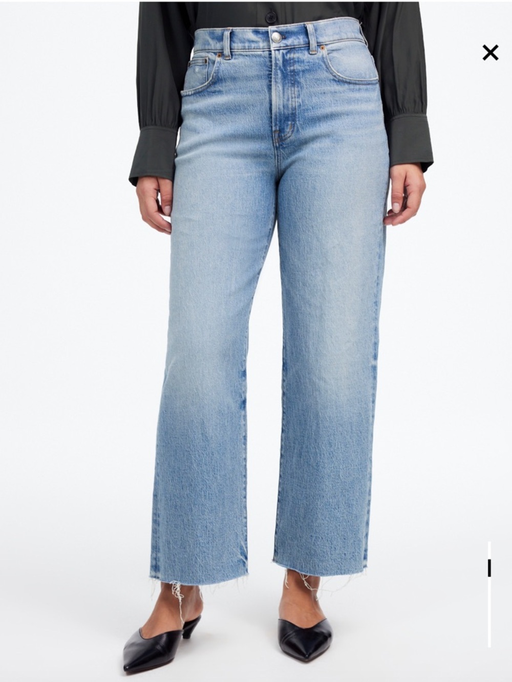 Madewell The Perfect Vintage Wide-Leg Crop Jean - Hallstead Wash